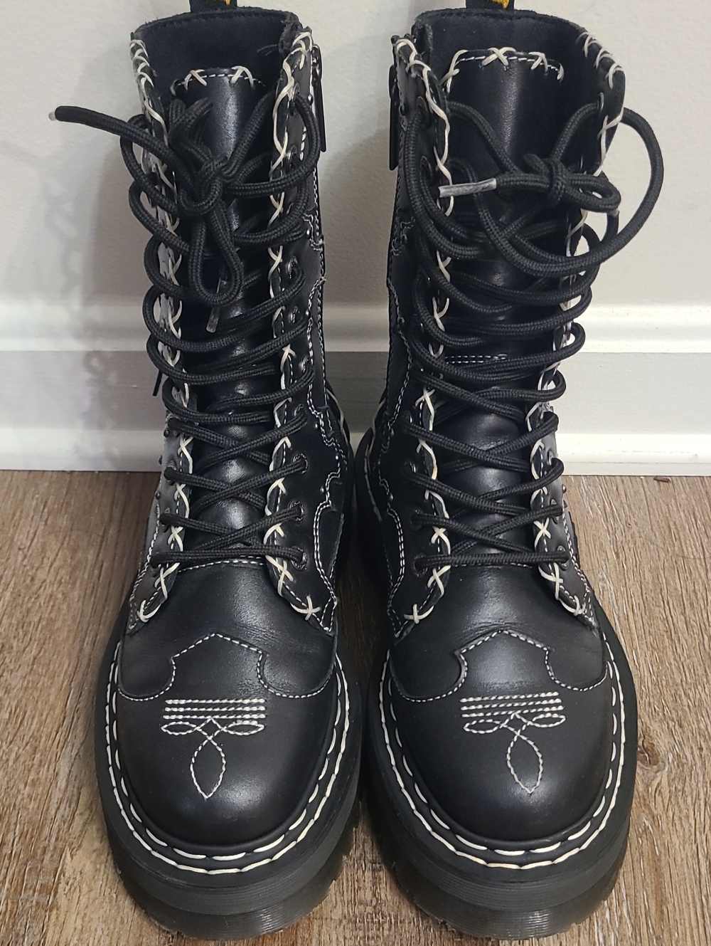 Dr Martens Jadon Hi Gothic Americana Platform Boots - Picture 3 of 9